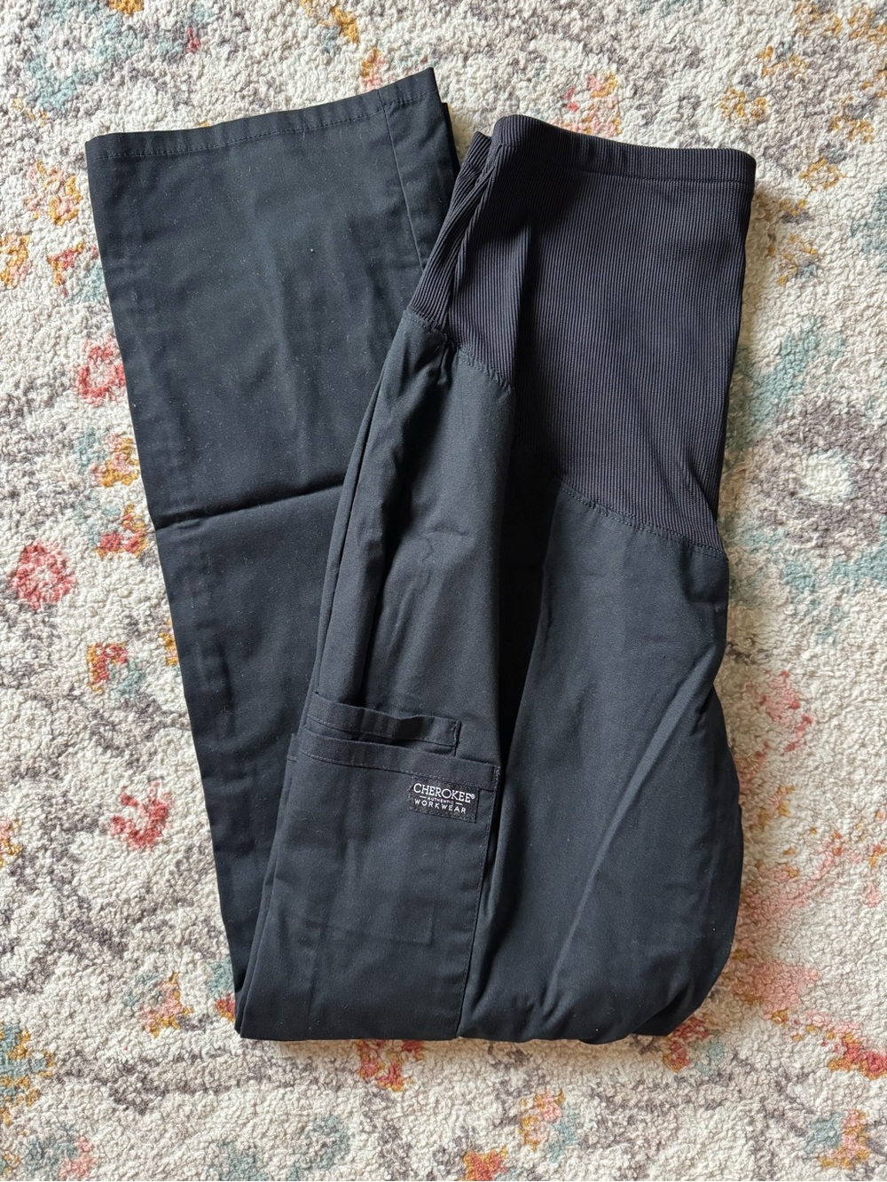 Cherokee Black Women's Cargo Scrub Pants